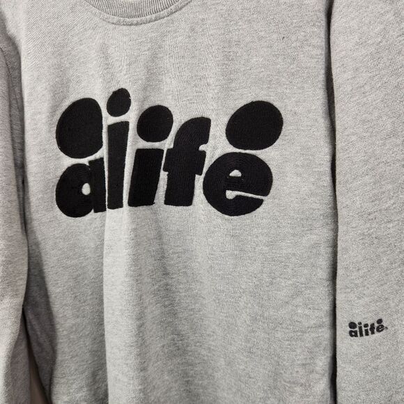 Alife Long Sleeve Crew Neck Front Side Spell Out Streetwear Sweatshirt Small - Picture 3 of 6
